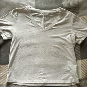 Heathered Beige Essential V-Neck Tee
